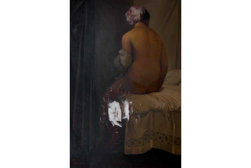 .Xu Zhen, "Light Source - La Baigneuse", oil on canvas, 2013