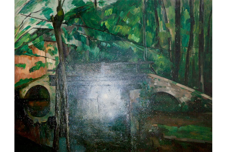 Xu Zhen, "Light Source - Le Pont de Maincy", oil on canvas, 2013